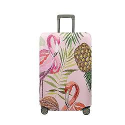 Highdi Kofferhülle, Elastisch Reise Kofferschutzhülle Reisekoffer Koffer Schutzhülle, 3D Flamingo Kofferhülle Kofferschutzhülle mit Reißverschluss (Ananas 2,XL (29-32 Zoll)) von Highdi
