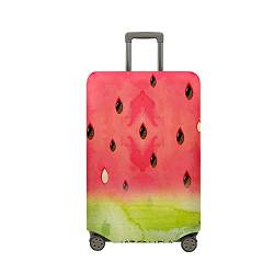 Highdi Wassermelonen-Druck Kofferschutzhülle, Elastisch Kofferhülle, Staubdichte Reisekoffer Hülle, Waschbar Koffer Schutzhülle, Kofferhülle mit Reißverschluss (Wassermelone,XL (29-32 Zoll)) von Highdi