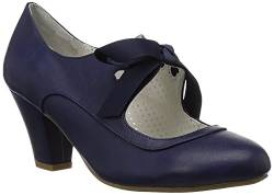 Higher-Heels Pinup Couture Damen Mary Janes Wiggle-32 Marineblau Gr.41,5 von Higher-Heels