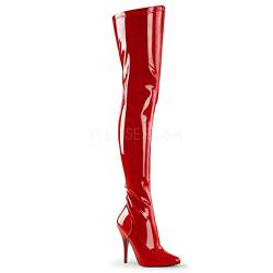 Higher-Heels PleaserUSA Overknee-Stiefel Seduce-3000 Lack rot Gr.36 von Higher-Heels