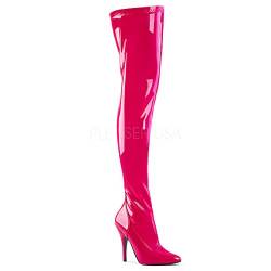 Higher-Heels PleaserUSA Overkneestiefel Seduce-3000 hot pink Gr.39 EU von Higher-Heels