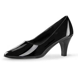 PleaserUSA Pumps Divine-420 Lack schwarz Gr. 46 von Higher Heels