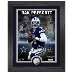 Dak Prescott Dallas Cowboys NFL Signature Coin Bild von Highland Mint