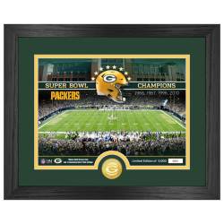 Green Bay Packers NFL Stadion Golden Coin Bild 40x33cm von Highland Mint