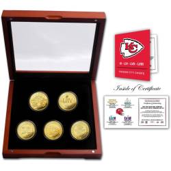 NFL Kansas City Chiefs Super Bowl Champions Gold Coin Set von Highland Mint