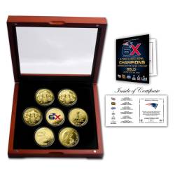 NFL New England Patriots Super Bowl Champions Gold Coin Set von Highland Mint