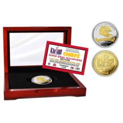 Super Bowl LVIII Kansas City Chiefs Flip Coin Münze 39mm von Highland Mint
