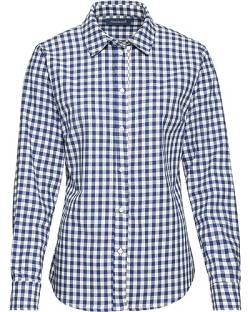 Highmoor Vichykaro-Flanellbluse Blau/Weiß 44 von Highmoor