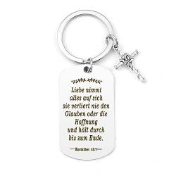 Christliche Geschenke Schlüsselanhänger Bible Spirituelle Geschenke Firmung Geschenke Mädchen Motivationsgeschenke Konfirmation Geschenk Junge Kommuniom Geschenke für Mädchen Aufmunterung Geschenke von Hightopup