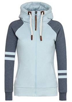 Hiistandd Damen Langarm Sweatshirt Damen Langarm Hoodie Damen Kapuzenpullover Sport Casual Farbblock Herbst Winter Warm Hoodies (Blue, Large) von Hiistandd