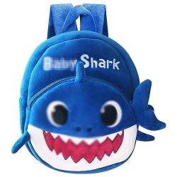 Hilloly Shark Rucksack für Kinder, Shark Kinderrucksack,Niedlich Kinderrucksack,Sanft Plüsch Rucksack,Mini Bag Rucksäcke für 1-5 Jahre Kinder Junge,Mädchen (Blau) von Hilloly