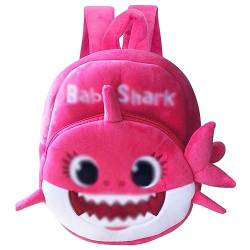 Hilloly Shark Rucksack für Kinder, Shark Kinderrucksack,Niedlich Kinderrucksack,Sanft Plüsch Rucksack,Mini Bag Rucksäcke für 1-5 Jahre Kinder Junge,Mädchen (Rosa) von Hilloly