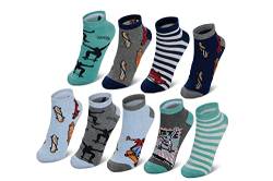 Hilltop 9 Paar Kinder Sneaker Socken, Kurzsocken aus Baumwolle für Jungen & Mädchen, Kindersocken, Size:23/26, Color:Jungen 4 von Hilltop