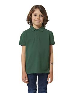 Hilltop Hochwertiges Kinder Poloshirt aus 100% Bio-Baumwolle für Mädchen und Jungen. Eignet Sich hervorragend zum Bedrucken. (z.B.: mit Transfer-Folien/Textilfolien), Size:122/128, Color:Glazed Green von Hilltop