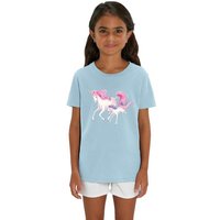 Hilltop Print-Shirt Hochwertiges Kinder Mädchen T-Shirt aus Bio Baumwolle Einhorn Motiv von Hilltop