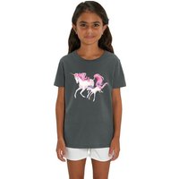 Hilltop Print-Shirt Hochwertiges Kinder Mädchen T-Shirt aus Bio Baumwolle Einhorn Motiv von Hilltop