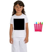 Hilltop Print-Shirt Hochwertiges Kinder T-Shirt zum bemalen, Blackboard-T-Shirt von Hilltop