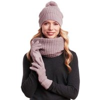 Hilltop Strickmütze Winter Kombi Set aus Loop-Schal Strickmütze, Handschuhe von Hilltop