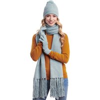 Hilltop Strickmütze Winterset 3-Teilig aus Strickschal, Strickmütze und Handschuhen von Hilltop