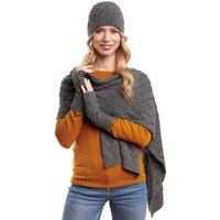 Hilltop Strickmütze Winterset für Damen aus Schal, Mütze und Handwärmer von Hilltop