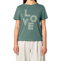 Hilltop T-Shirt Damen T-Shirt 100% Bio-Baumwolle, Rundhals, Sommer Shirt mit Motiv von Hilltop
