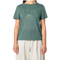 Hilltop T-Shirt Damen T-Shirt 100% Bio-Baumwolle, Rundhals, Sommer Shirt mit Motiv von Hilltop