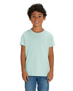 Hochwertiges Kinder T-Shirt aus 100% Bio-Baumwolle für Mädchen und Jungen. Eignet Sich hervorragend zum Bedrucken. (z.B.: mit Transfer-Folien/Textilfolien), Size:152/164, Color:Caribbean Blue von Hilltop