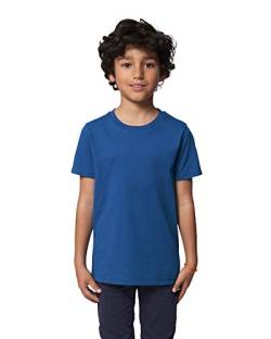 Hochwertiges Kinder T-Shirt aus 100% Bio-Baumwolle für Mädchen und Jungen. Eignet sich hervorragend zum bedrucken. (z.B.: mit Transfer-folien/Textilfolien), Size:110/116, Color:Majorelle Blue von Hilltop