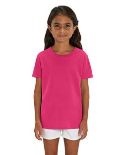Hochwertiges Kinder T-Shirt aus 100% Bio-Baumwolle für Mädchen und Jungen. Eignet sich hervorragend zum bedrucken. (z.B.: mit Transfer-folien/Textilfolien), Size:134/146, Color:Raspberry von Hilltop