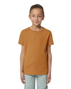 Hochwertiges Kinder T-Shirt aus 100% Bio-Baumwolle für Mädchen und Jungen. Eignet sich hervorragend zum bedrucken. (z.B.: mit Transfer-folien/Textilfolien), Size:98/104, Color:Caramel von Hilltop