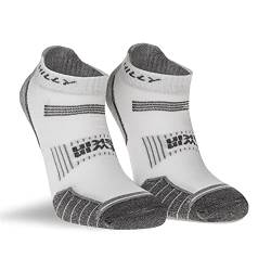 Hilly Unisex Twin Skin-Socklet-Min Cushioning Laufsocke, Weiß/Grau meliert, XL von Hilly