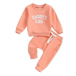 Himllauen Baby Mädchen Kleidung Sweatshirt + Lange Hose Zweiteiler Babykleidung Set Kleinkind Outfits (A Rosa 2, 2-3 Years) von Himllauen