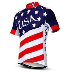 Herren-Fahrradtrikot, kurzärmelig, schnell trocknend, atmungsaktiv, usa, 3X-Groß von HimyBB