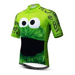 Herren Radtrikot Bike Biking Shirt Tops Kurzarm Kleidung, Grüne Augen, Mittel von HimyBB