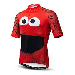 Herren Radtrikot Fahrradtrikot Tops Kurzarm Kleidung, Rote Augen, 3X-Groß von HimyBB