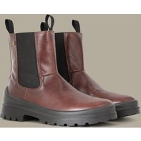 Clydebank Damen Leder Chelsea-Stiefel - Braun von Hinter + Hobart