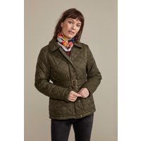 Galloway Damen Steppjacke mit Gürtel - Khaki von Hinter + Hobart