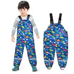 Hinzonek Kinder Regenlatzhose Matschhose wasserdichte Matschhose Winddicht Regenhosen Overalls Schneeanzug für Jungen und Mädchen im Freien Unisex 2-11 Jahre von Hinzonek