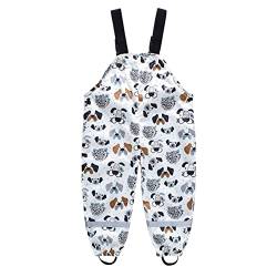 Hinzonek Kinder Regenlatzhose Matschhose wasserdichte Matschhose Winddicht Regenhosen Overalls Schneeanzug für Jungen und Mädchen im Freien Unisex 2-11 Jahre von Hinzonek