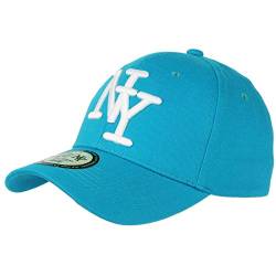Baseball Cap NY blau und weiß Fashion Visiere Stazky – Herren Gr. Einheitsgröße, blau von Hip Hop Honour