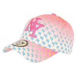 Kappe NY Rosa und Blau, Fashion Design New York Baseball Avenue – Unisex, Rosa, Einheitsgröße von Hip Hop Honour