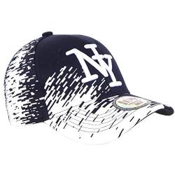 NY Baseball Cap Marineblau Tags Weiß City Fashion Noryk – Unisex Gr. Einheitsgröße, blau von Hip Hop Honour