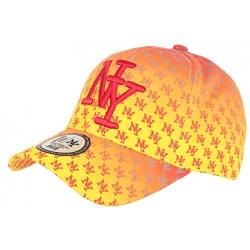 NY Orange Streetwear Fashion Print New York Baseball Avenue Cap Unisex, Orange, Einheitsgröße von Hip Hop Honour