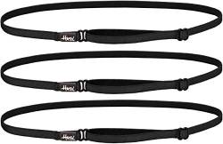 Hipsy Frauen-Elastic & Adjustable schlupfLaufStirnBand Multi Pack (Schwarz 3-Pack) von Hipsy