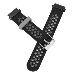 Hiraith Armband, 20 Mm, Weiches, Atmungsaktives Silikon, Einfach zu Installierendes Uhrenarmband, Bequem für Fenix ​​7S 6S 5S (Schwarzgrau) von Hiraith