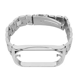 Hiraith Smartwatch-Armbänder, Zubehör-Ersatzarmband aus Zinklegierung, Verstellbar, Modisches Metall für Uhren (Silber) von Hiraith