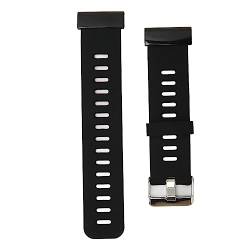 Hiraith Smartwatch-Armband, Angenehm zu Tragen mit Metallschnalle, 26 Mm, Fein Verarbeitetes Silikon-Smartwatch-Armband für Fenix ​​​​6X (Schwarzgrau) von Hiraith