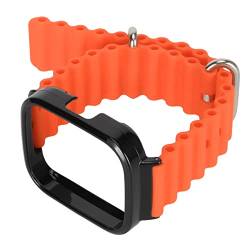 Hiraith Smartwatch-Armband, Modisches, Atmungsaktives Ersatzband, Weiche Silikon-Schutzhülle Zum Laufen für Männer und Frauen (Orange) von Hiraith