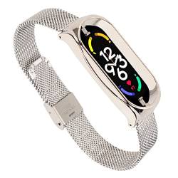 Hiraith Smartwatch-Band, Modisches Ersatz-Smartwatch-Armband aus Edelstahl für Frauen für Dating-Partys (Silber) von Hiraith