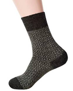Hirsch Natur, Leichte Socken mit Muster, 100% Wolle (kbT) (40/41, Grau Schwarz Streife) von Hirsch Natur